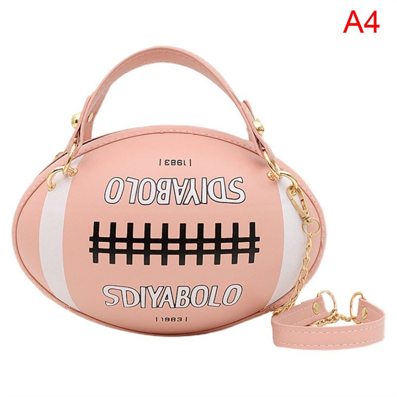 Ladies Basketball Football Crossbody Chain Handbag