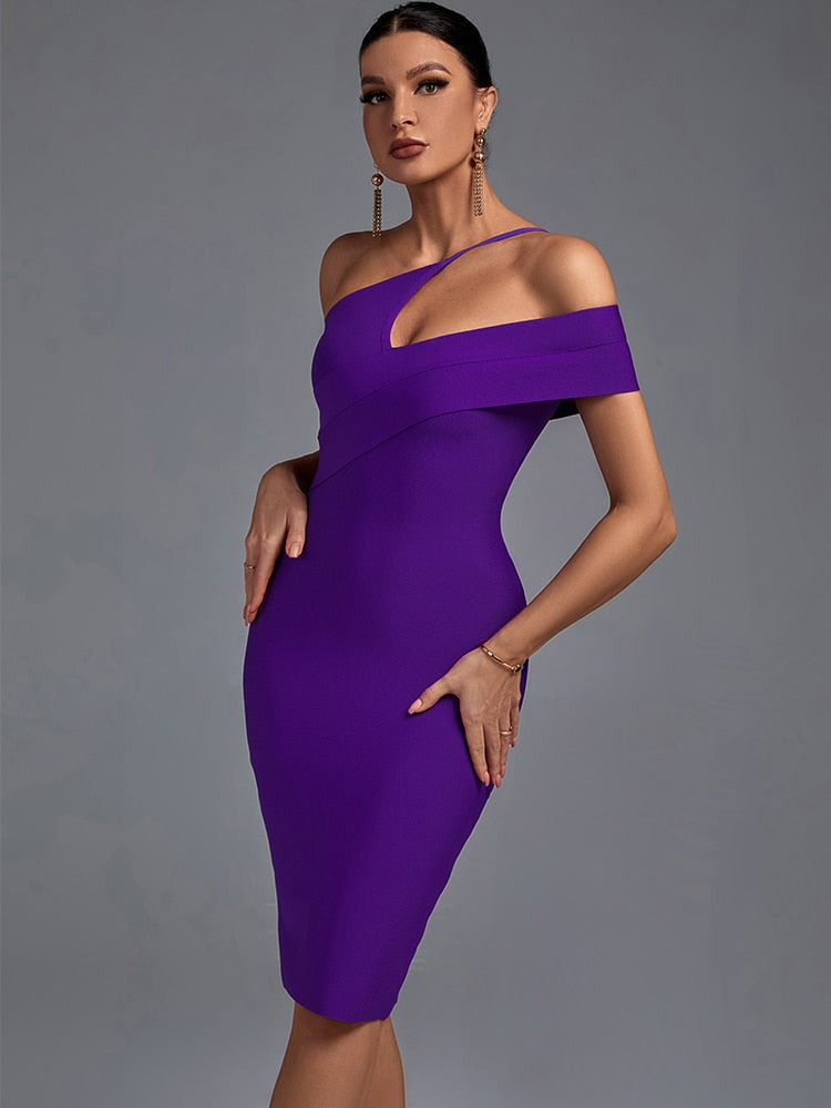 Bandage Bodycon Elegant Cut Out Evening Dress