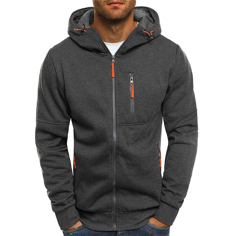 Men's Hooded Zipper Sweatshirt Jacket