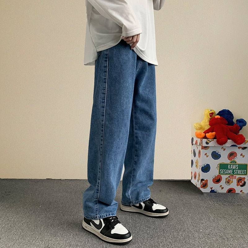 Loose Baggy Straight Wide Leg Men's Streetwear Jeans