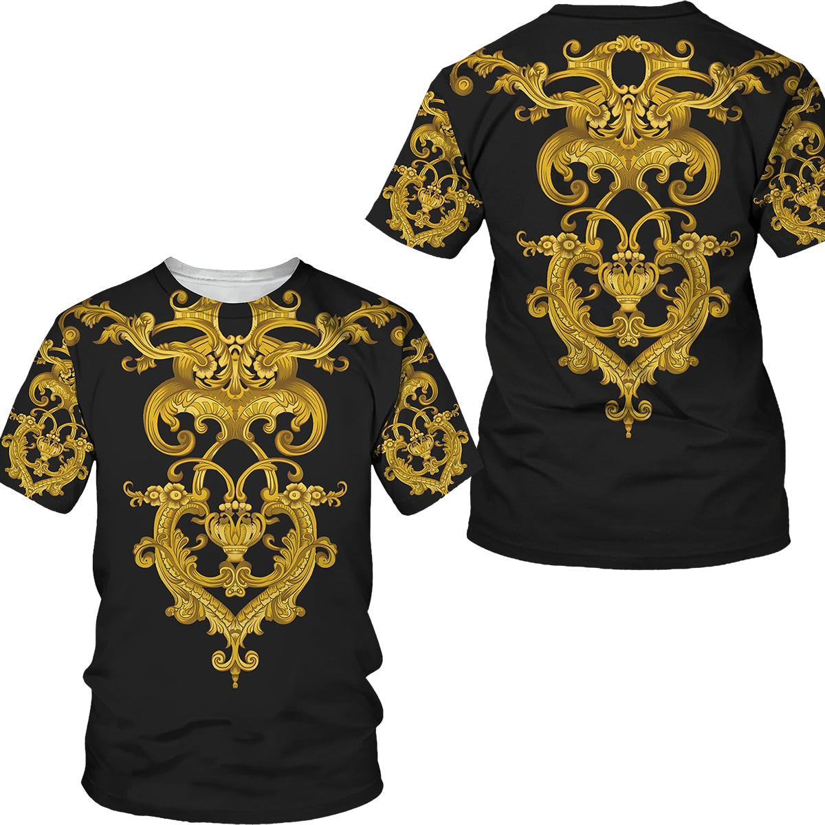 Men's Lion Head 3D O-Neck Oversized T-Shirt