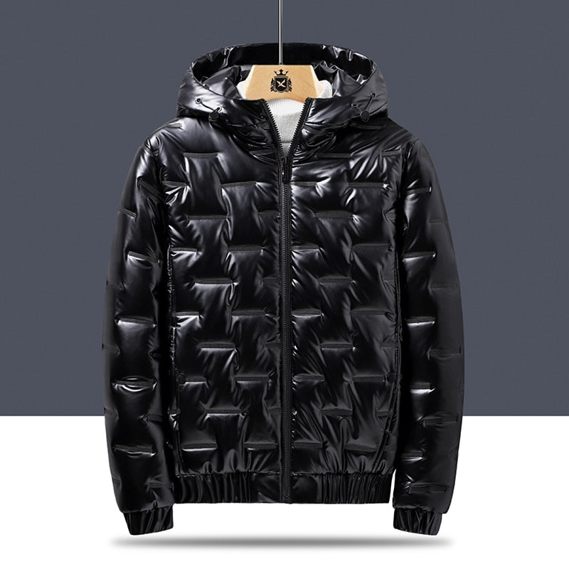 Men's Quilted Shiny Waterproof Down Jackets