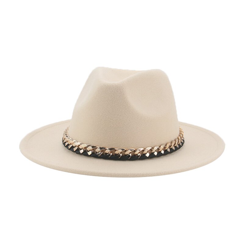 Women's Chain Belt Fedora Hat