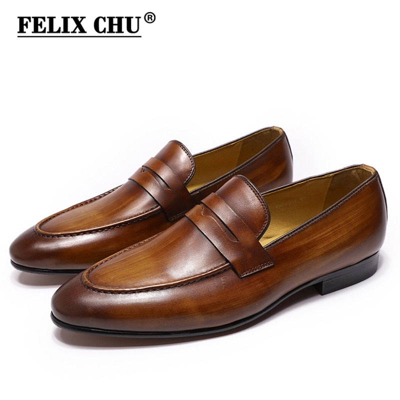 Men's Penny Loafer Genuine Leather Dress Shoes