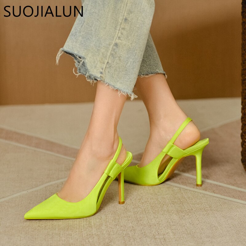 Slingback Pointed Toe Dress Sandal Pumps