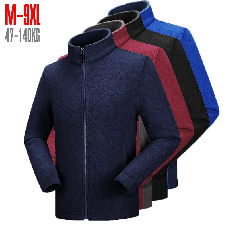 Men's Solid Big & Tall Fleece Zipper Jacket  to 10X