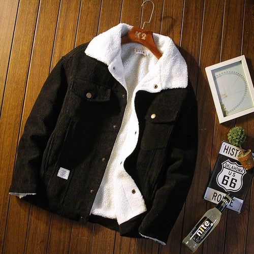 Men's Corduroy Cotton Jacket to 5XL