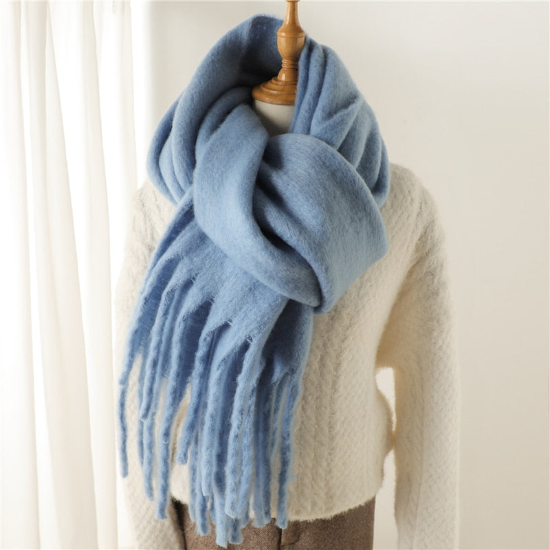 Cashmere Ladies Long Tassel Large Shawl Scarves