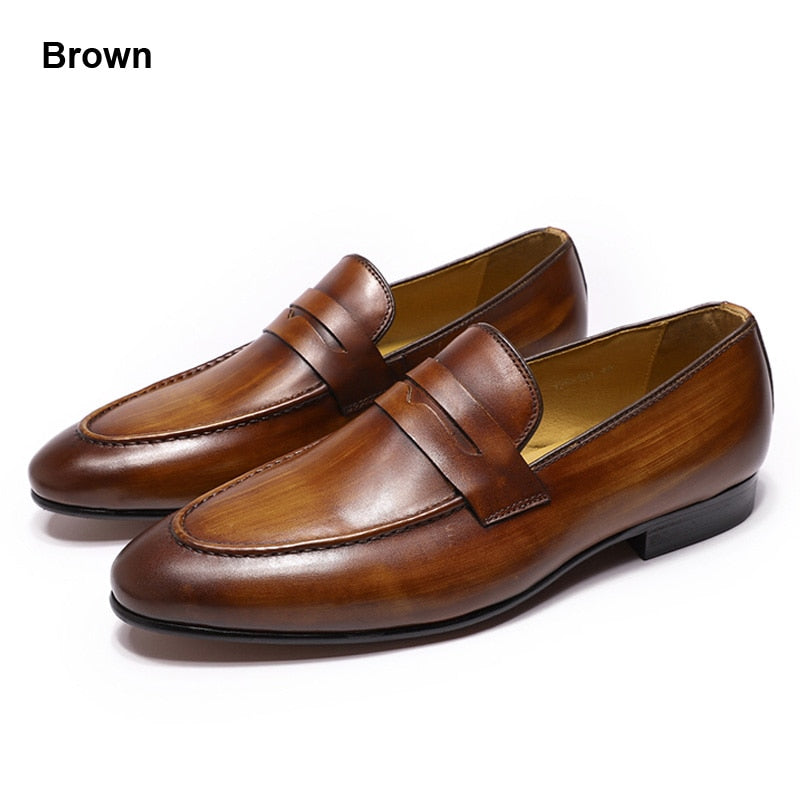 Men's Penny Loafer Genuine Leather Dress Shoes