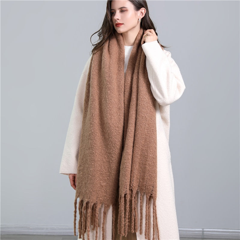 Cashmere Ladies Long Tassel Large Shawl Scarves