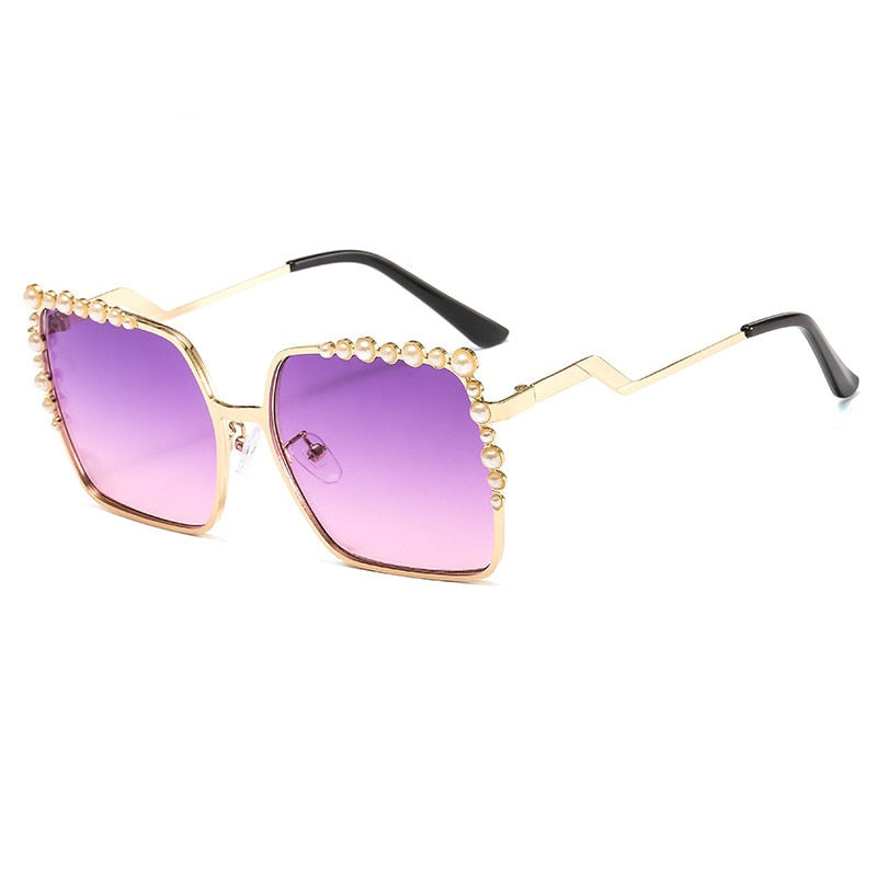 Oversized Square Pearl Sunglasses