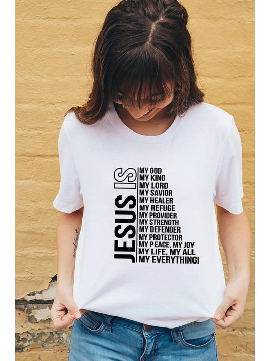 "Jesus Is My God King Everything" Women's Christian T-Shirts