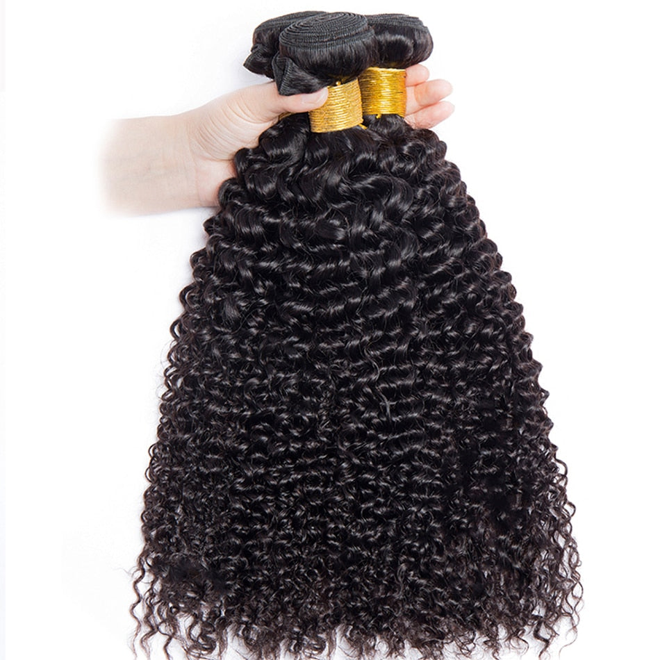 Raw Brazilian 10A Kinky Curly 100% Human Virgin Hair Bundles