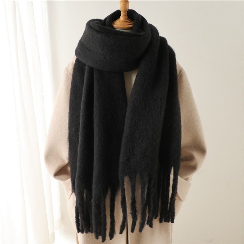 Cashmere Ladies Long Tassel Large Shawl Scarves