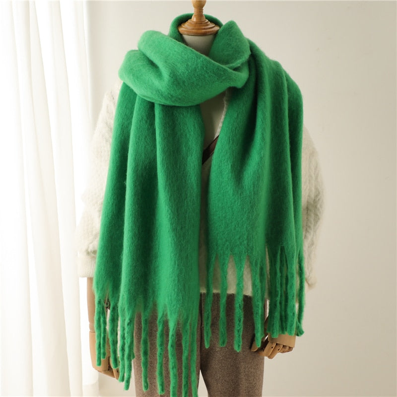 Cashmere Ladies Long Tassel Large Shawl Scarves