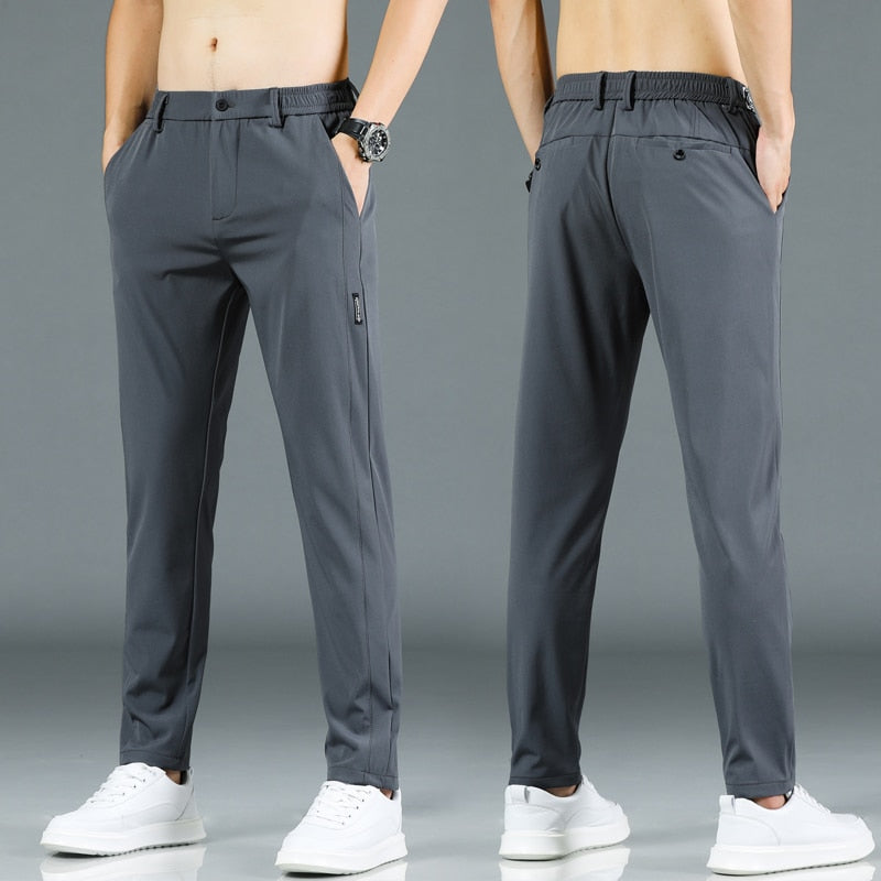 Men's Slim Fit Work Elastic Waist Pants