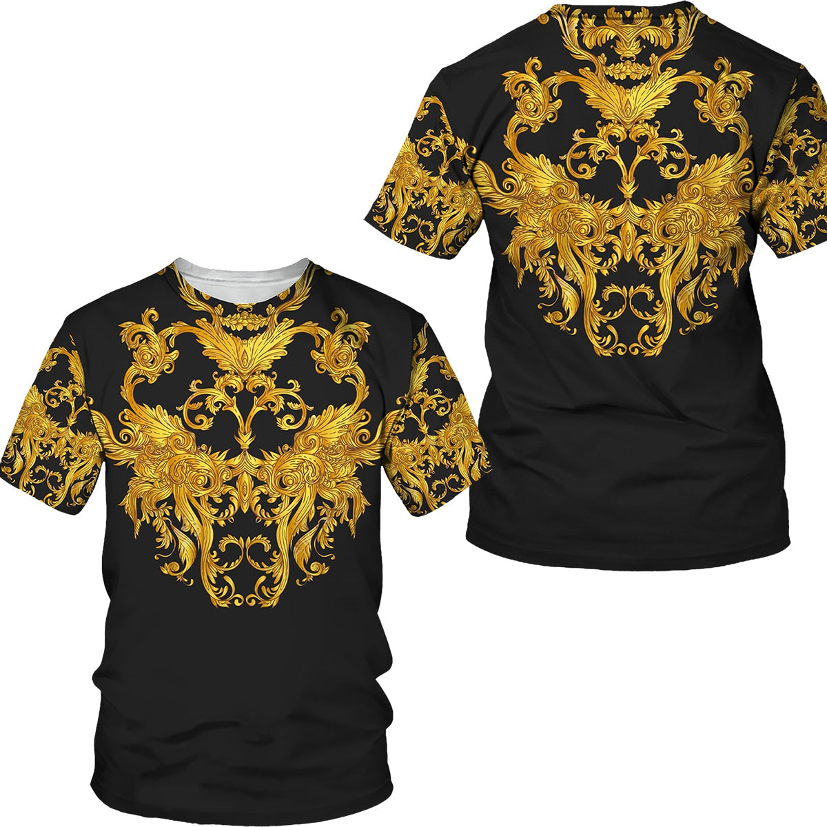 Men's Lion Head 3D O-Neck Oversized T-Shirt