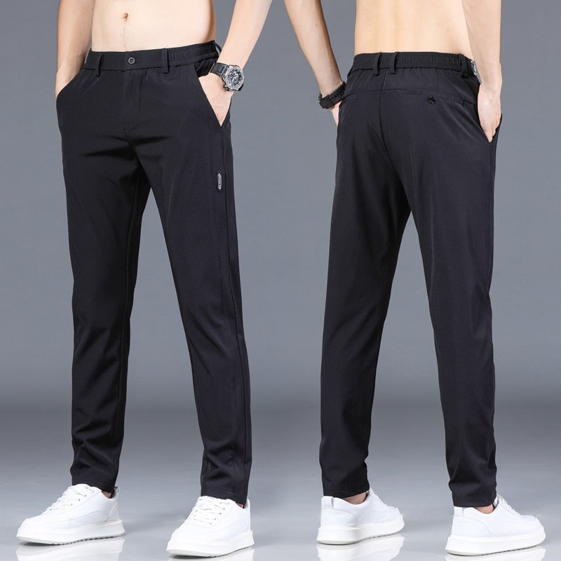 Men's Slim Fit Work Elastic Waist Pants