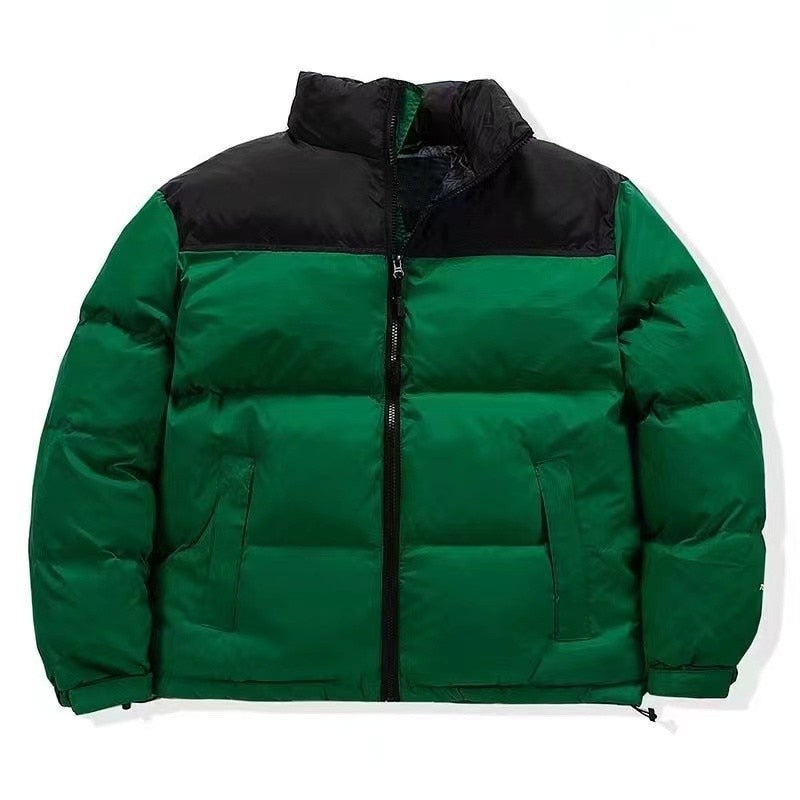 Unisex Puffer Down Colorblock Padded Jackets