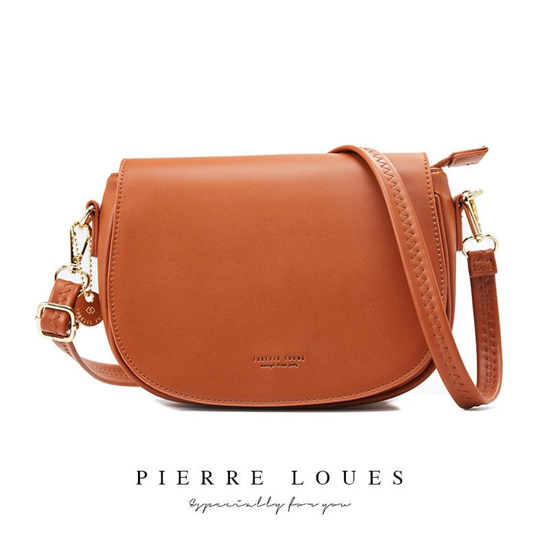 Leather Basic Shoulder Bag Crossbody Purses