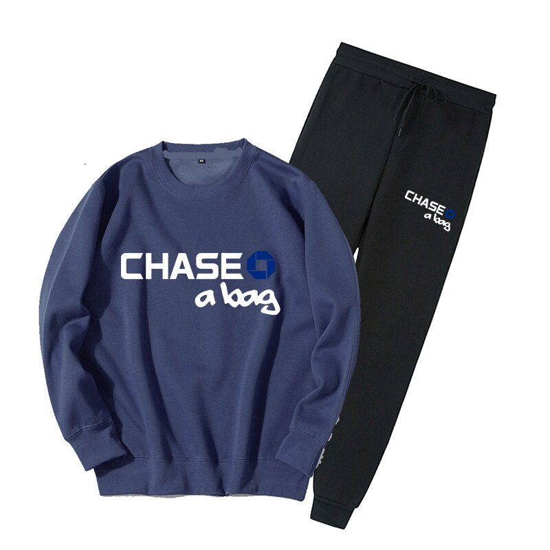 "Chase A Bag" Men's/Women Sweatshirt + Jogger Pants 2-Piece Set