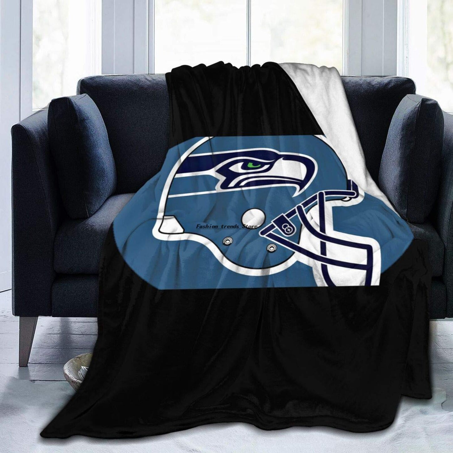 Seattle Seahawks Flannel Fleece Bed Blankets Lightweight Throw Blanket