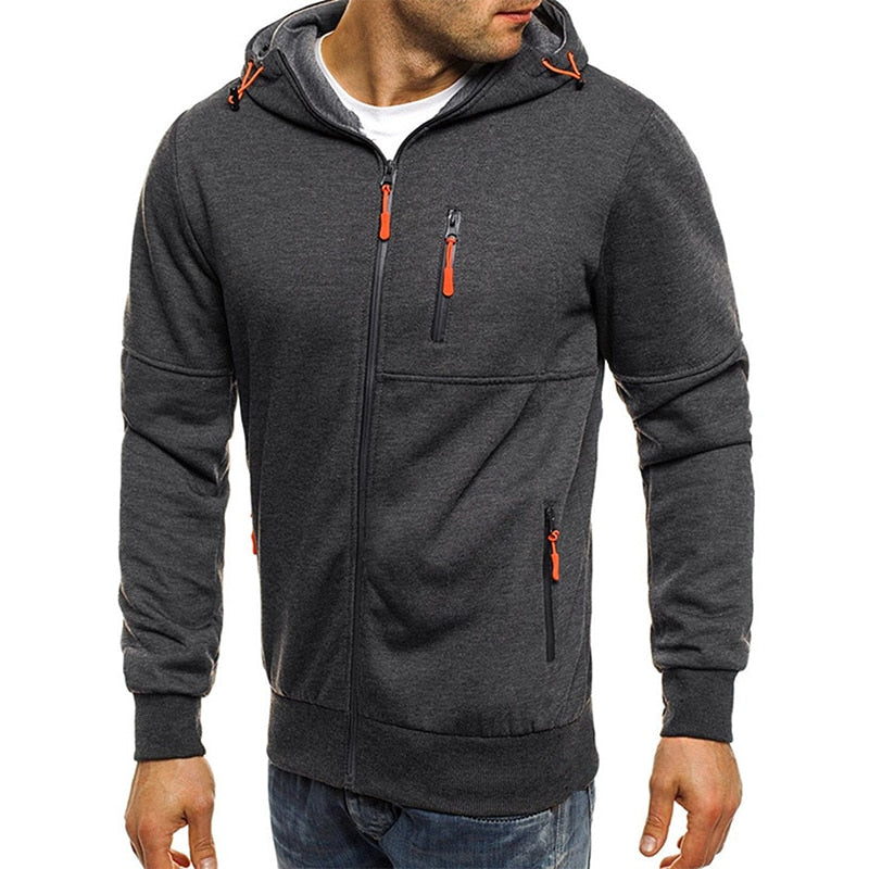 Men's Hooded Zipper Sweatshirt Jacket