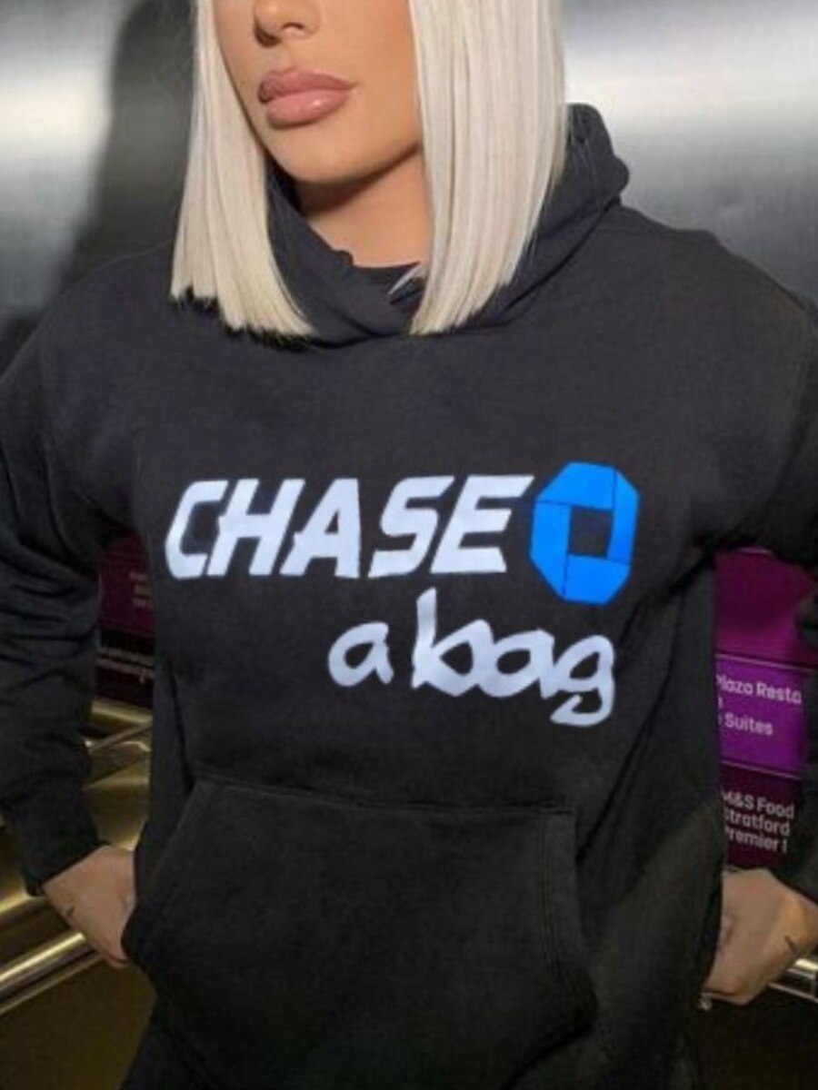 Ladies "Chase A Bag" Kanagroo Pocket Fleece Hooodie Sweatshirt