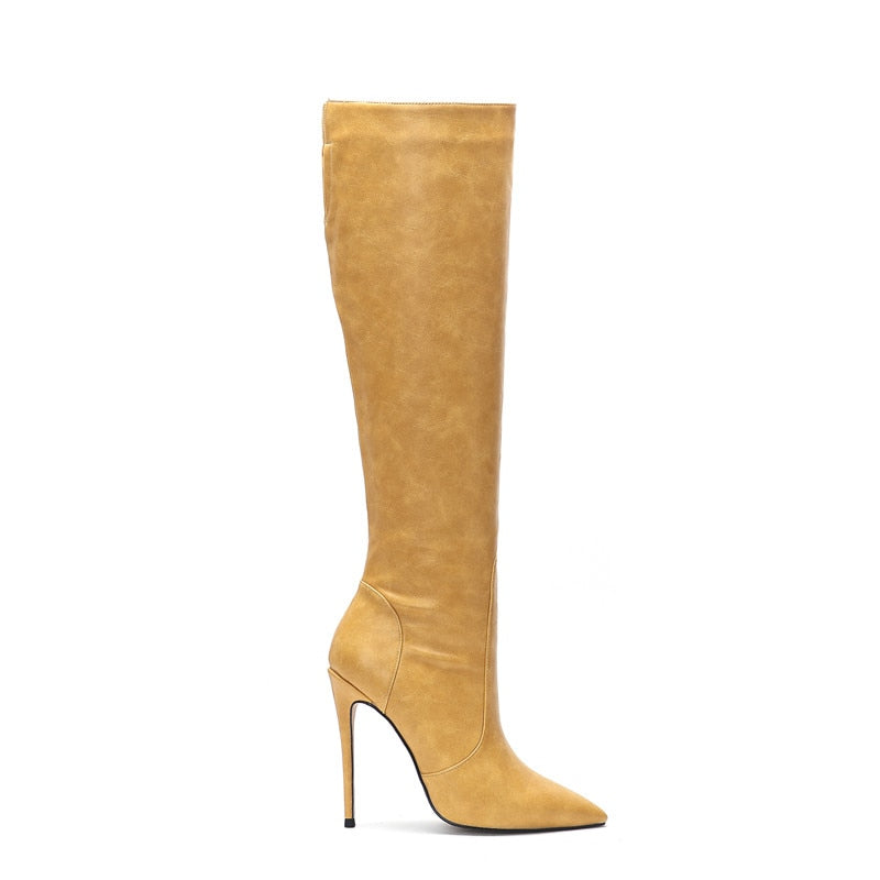 Over the Knee Pointed Toe Stiletto Heel Boots