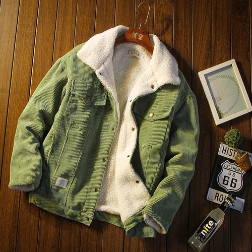 Men's Corduroy Cotton Jacket to 5XL