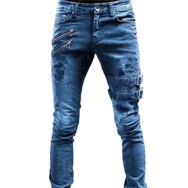 Men's High Waist Skinny Designer Jeans