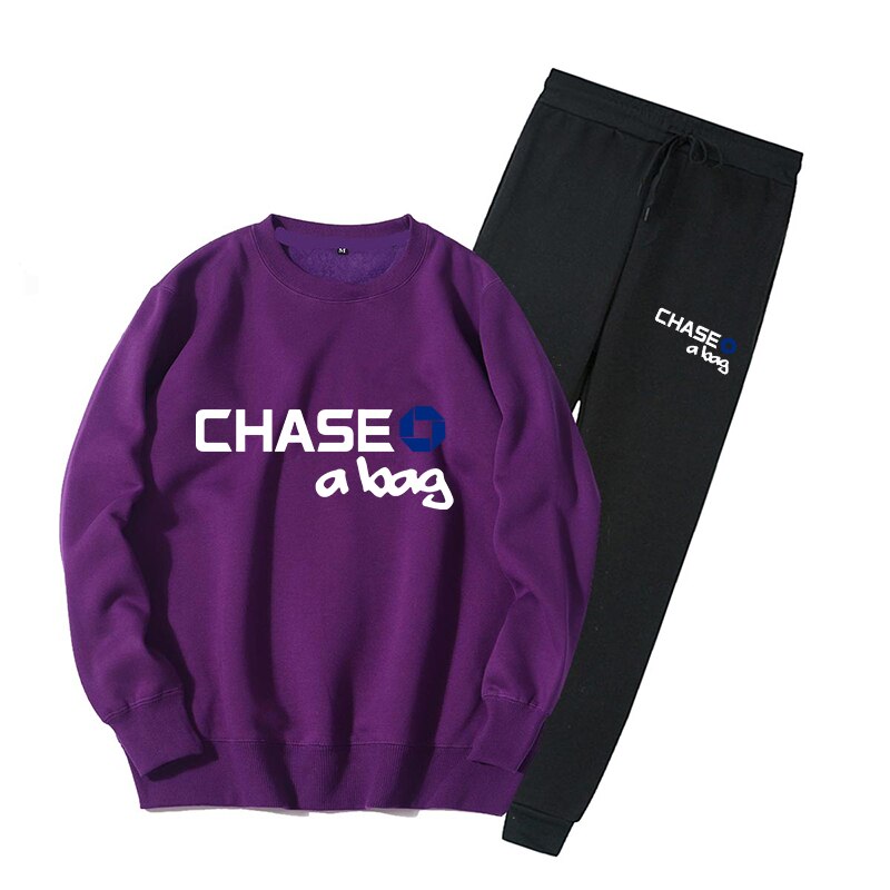 "Chase A Bag" Men's/Women Sweatshirt + Jogger Pants 2-Piece Set