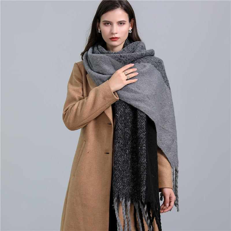 Cashmere Ladies Long Tassel Large Shawl Scarves