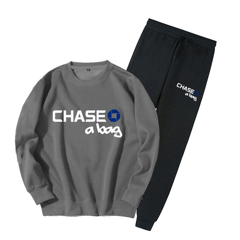 "Chase A Bag" Men's/Women Sweatshirt + Jogger Pants 2-Piece Set