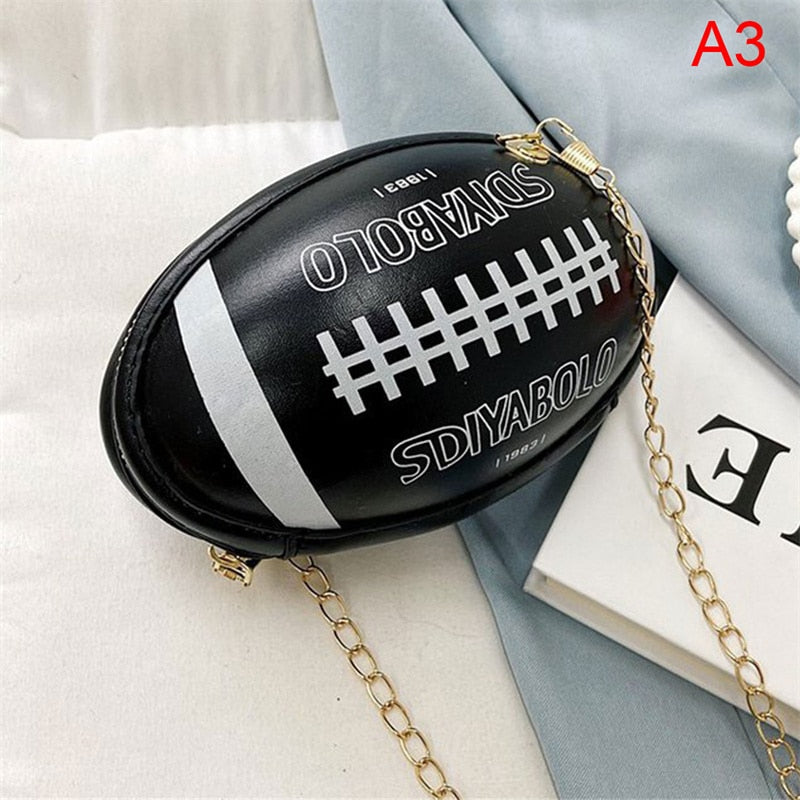 Ladies Basketball Football Crossbody Chain Handbag