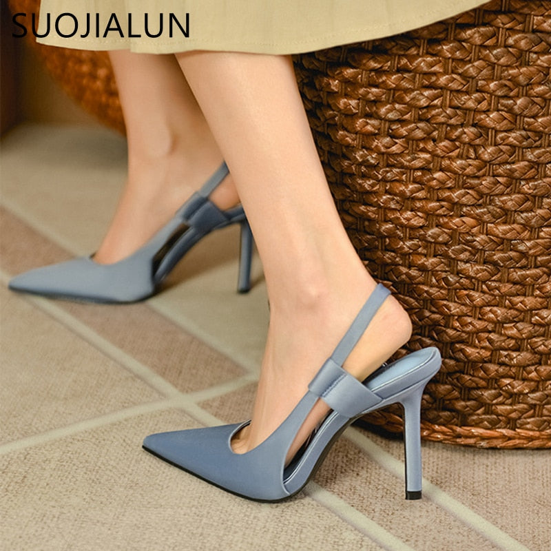 Slingback Pointed Toe Dress Sandal Pumps