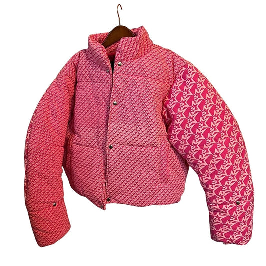 Unisex Young Thug Pink Puffer High Street Loose Jacket Down