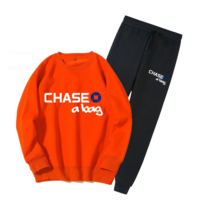 "Chase A Bag" Men's/Women Sweatshirt + Jogger Pants 2-Piece Set