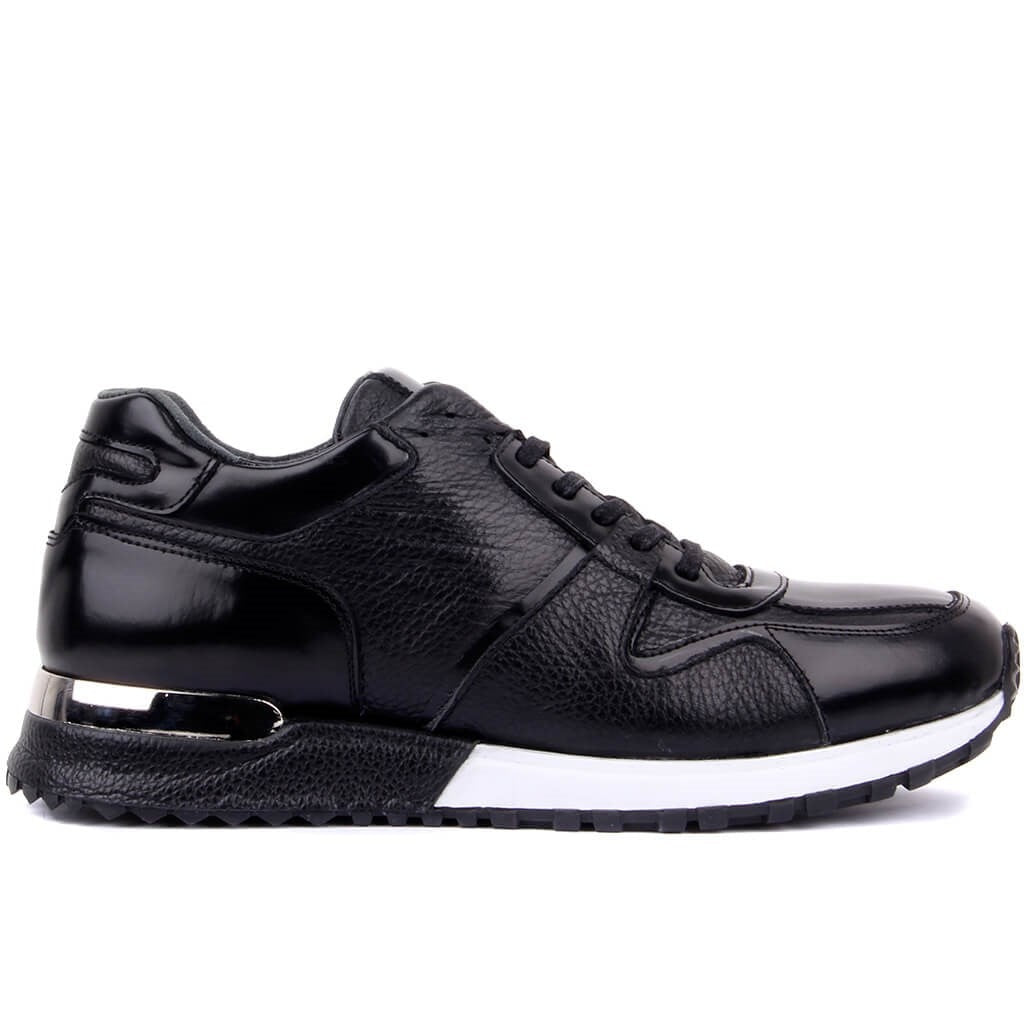 Genuine Leather Lace-Up Men Sneakers