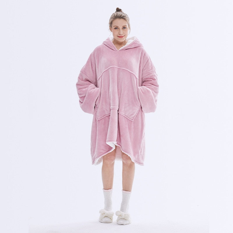 Oversized Hoodie Blanket w/ Sleeves