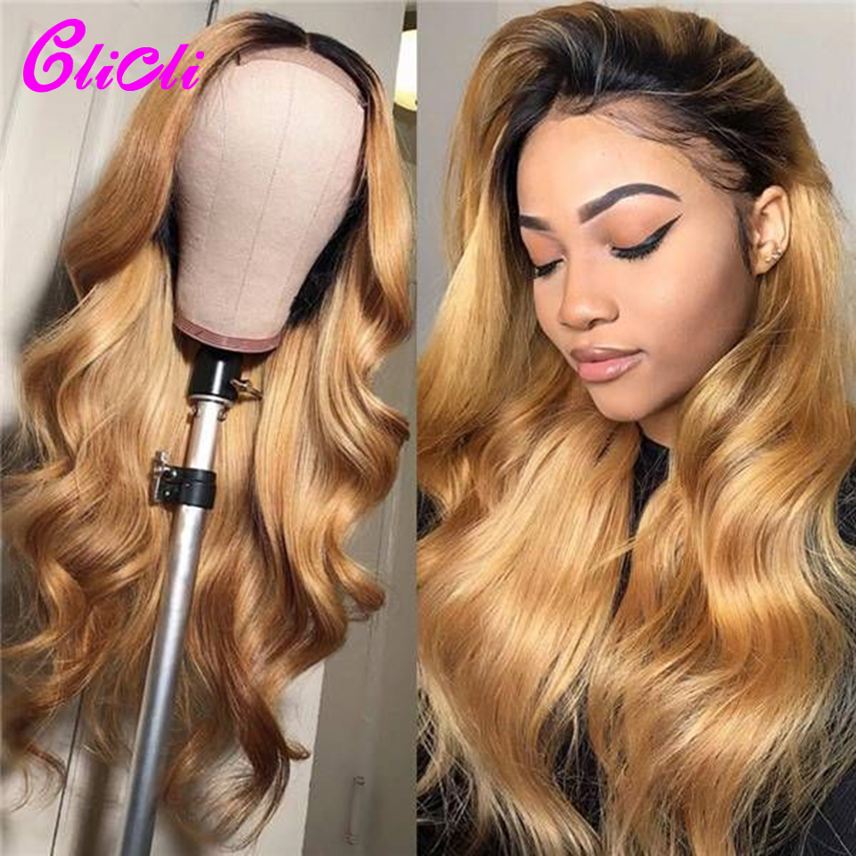 Ombre Brazilian Body Wave Lacefront HD 100% Human Hair Wig