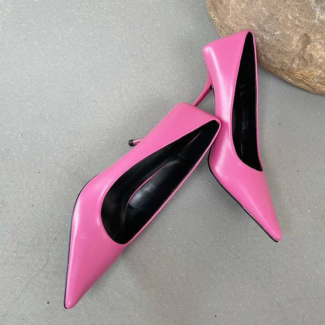 Shallow Pointed Toe Ladies Designer Heel Pumps