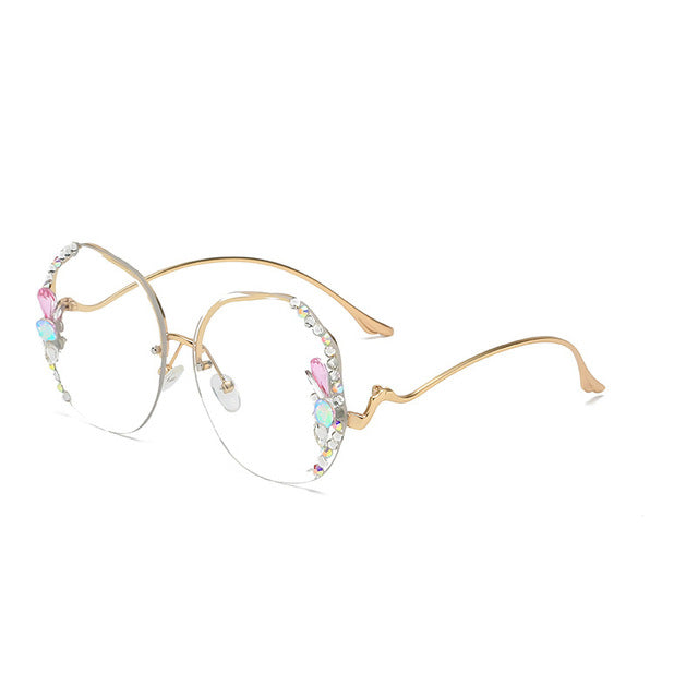 Bling Graduent Rhinestone Big Diamond Sunglasses