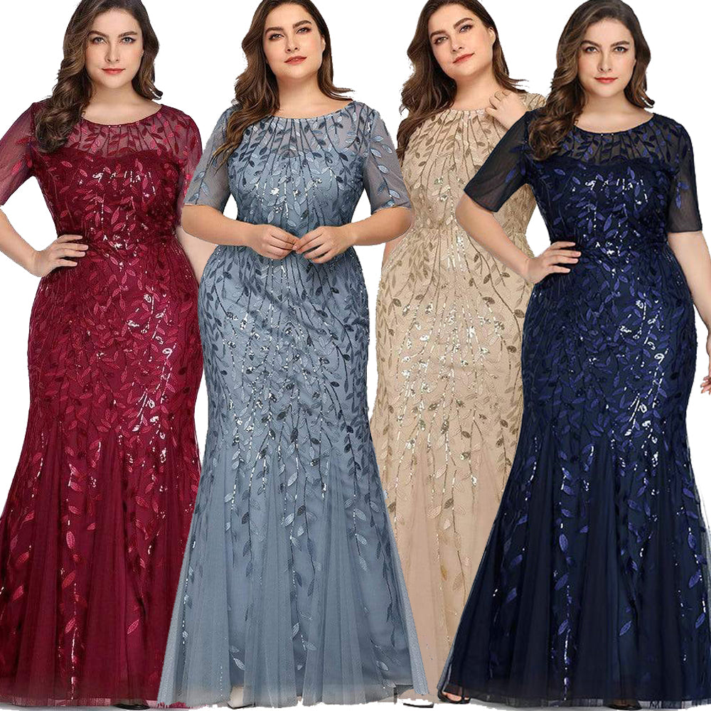 Mermaid Sequin Beaded Mesh Formal Evening Gown/Bridesmaid/Prom Dress